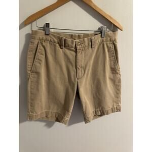 Polo Ralph Lauren Shorts Mens 32 Brown Tyler Chinos Pleated Cotton Preppy Casual